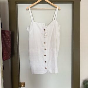 NWT J. Crew White Button-Down Mini Dress
